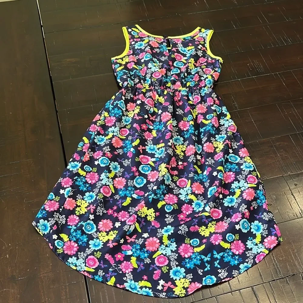 Girl's clothes bundle dresses and denim jacket Sz 4, XS(5) floral